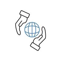 responsibility concept line icon. Simple element illustration. responsibility concept outline symbol design. vector