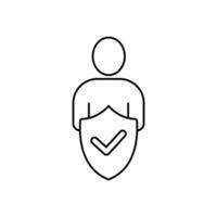 integrity concept line icon. Simple element illustration. integrity concept outline symbol design. vector