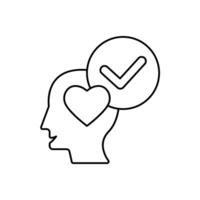 belief concept line icon. Simple element illustration. belief concept outline symbol design. vector