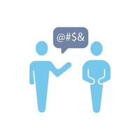swear concept line icon. Simple element illustration. swear concept outline symbol design. vector