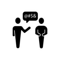 swear concept line icon. Simple element illustration. swear concept outline symbol design. vector