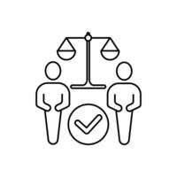 ethics concept line icon. Simple element illustration. ethics concept outline symbol design. vector