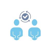 reciprocity concept line icon. Simple element illustration. reciprocity concept outline symbol design. vector
