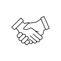 handshake concept line icon. Simple element illustration. handshake concept outline symbol design. vector