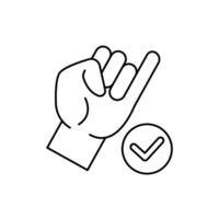promise concept line icon. Simple element illustration. promise concept outline symbol design. vector