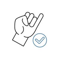 promise concept line icon. Simple element illustration. promise concept outline symbol design. vector