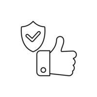 reliable concept line icon. Simple element illustration. reliable concept outline symbol design. vector