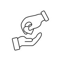 loyalty concept line icon. Simple element illustration. loyalty concept outline symbol design. vector