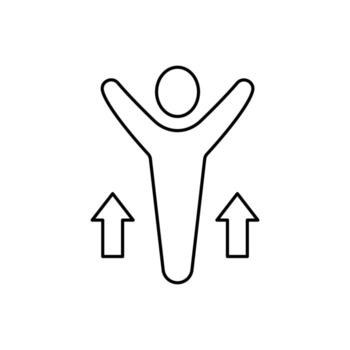 confidence concept line icon. Simple element illustration. confidence concept outline symbol design. vector