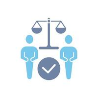 ethics concept line icon. Simple element illustration. ethics concept outline symbol design. vector