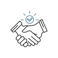 commitment concept line icon. Simple element illustration. commitment concept outline symbol design. vector