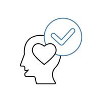 belief concept line icon. Simple element illustration. belief concept outline symbol design. vector