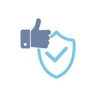 trust concept line icon. Simple element illustration. trust concept outline symbol design. vector