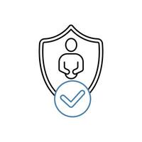 integrity concept line icon. Simple element illustration. integrity concept outline symbol design. vector