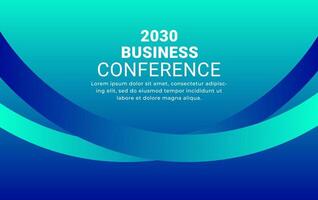 Conference event banner background design. Minimal flyer layout vector