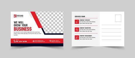 Creative Postcard Design Template. Business Postcard Layout vector