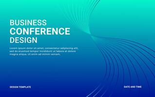 Abstract conference blue minimal background template. business meeting post banner design vector