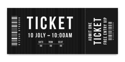 Ticket design template. Ticket for event or program access. vector