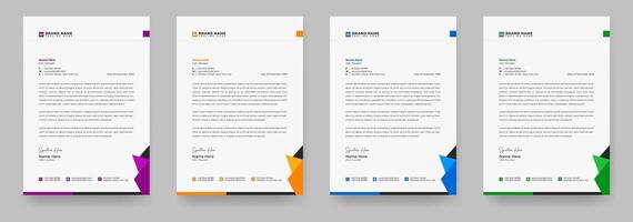 Modern business letterhead in abstract design template. Letter head Pad layout vector