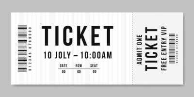 Ticket design template. Creative ticket isolated on white background vector