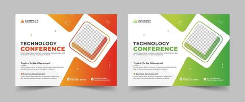 Abstract modern business conference design template, Minimal flyer layout. vector