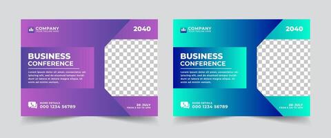 Creative technology conference webinar flyer template and business event banner invitation layout design in a4 size page, Online webinar, meeting or training promotion banner, etc vector