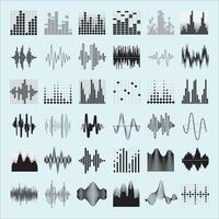 sound wave set of sound wave icons vector