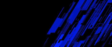 simple abstract blue tech with lines on black background vector