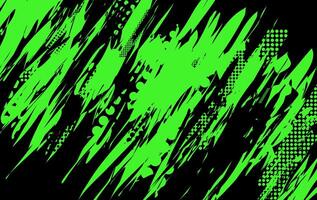 abstract green and black grunge background with brush vector