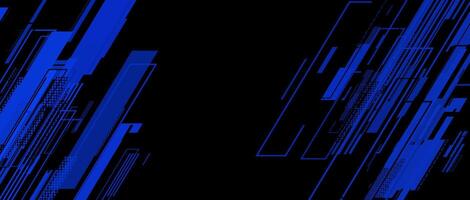simple abstract blue tech with lines on black background vector