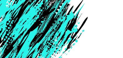 a blue and black abstract background with a lot of paint vector