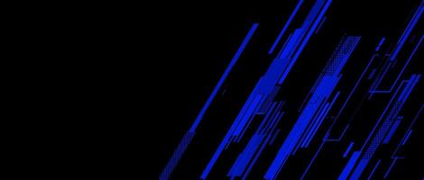simple abstract blue tech with lines on black background vector