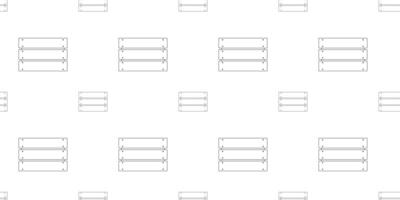 Crate Icon Seamless Pattern, Shipping Container Icon Art Illustration. Background with Wooden Box for Garden Isolated on White background. Linear outline Simple template for Printing. vector