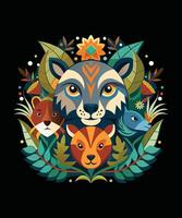 Animal T-shirt Design file vector