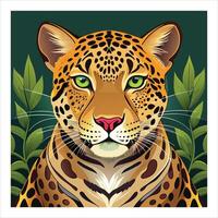 A Leopard Art Illustration vector