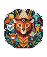 Animal T-shirt Design file vector