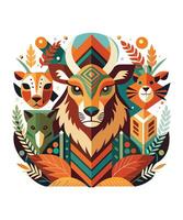 Animal T-shirt Design file vector