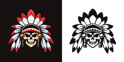 Undead Apache Mascot Illustration vector