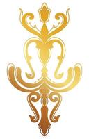 Golden damask. Elegant abstract element on white background. vector