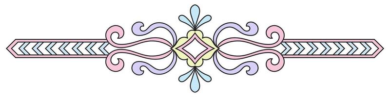 pastel abstract pattern border For wedding cards, carpet edges vector