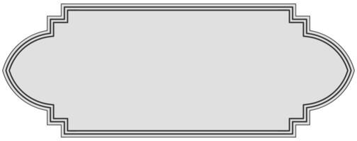 Classic frame, black lines overlapping a gray background. vector