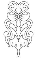 Damask Style swirl doodle flower twin heart bird and fire leaf symbol of nature concept designed for art tattoo frame fabric pattern texture wallpaper vector