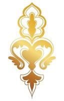 Golden damask. Elegant abstract element on white background. vector