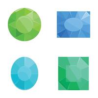 Precious stone icons set cartoon vector. Different shape and color gemstone vector