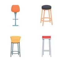 Set of assorted modern stools vector