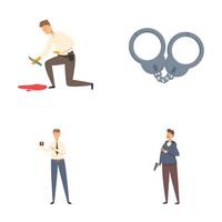 Diverse professional men set in different poses vector