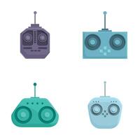 Set of cartoon rc transmitter controllers vector