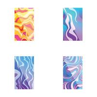 Set of abstract wavy design backgrounds vector