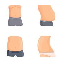 Set of cartoon male and female torsos vector