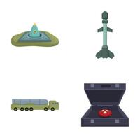 Set of various transportation and technology icons vector